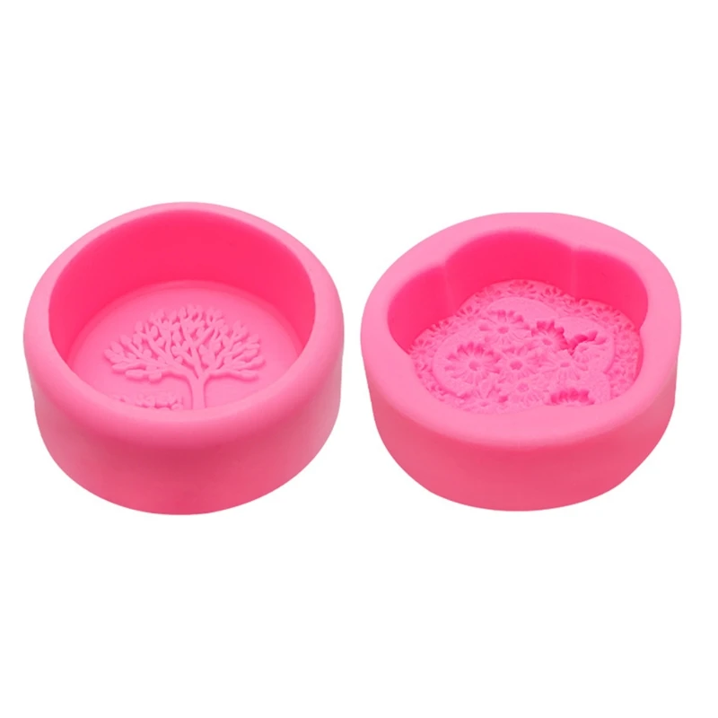 

N7MD Round/Flower Shape Soap Making Mold Chocolate Baking Mould for Microwave Ovens