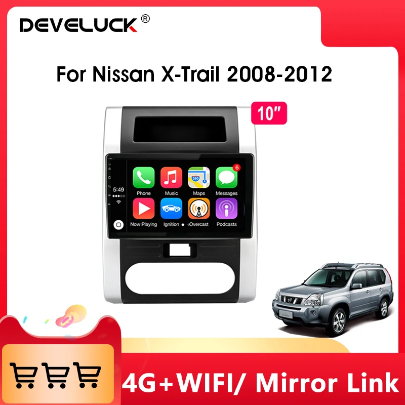 Автомобильный радиоприемник на Android 9 0 для Nissan X Trail XTrail T32 T31 Qashqai 2008 2012 4G Net + Wi Fi GPS