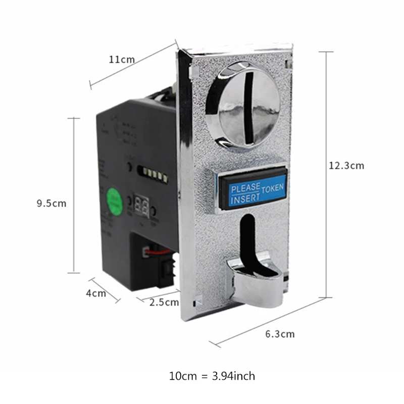 

OOTDTY Multi Coin Acceptor Programable for Different Values Selector for Vending Machine Arcade Game Machines Washing Machine