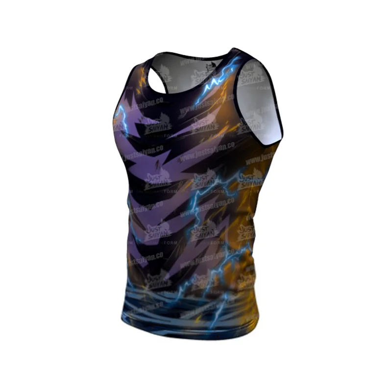

2020 summer men's printed tight-fitting gym sports vest tights sports fitness running sports quick drying breathable clothing