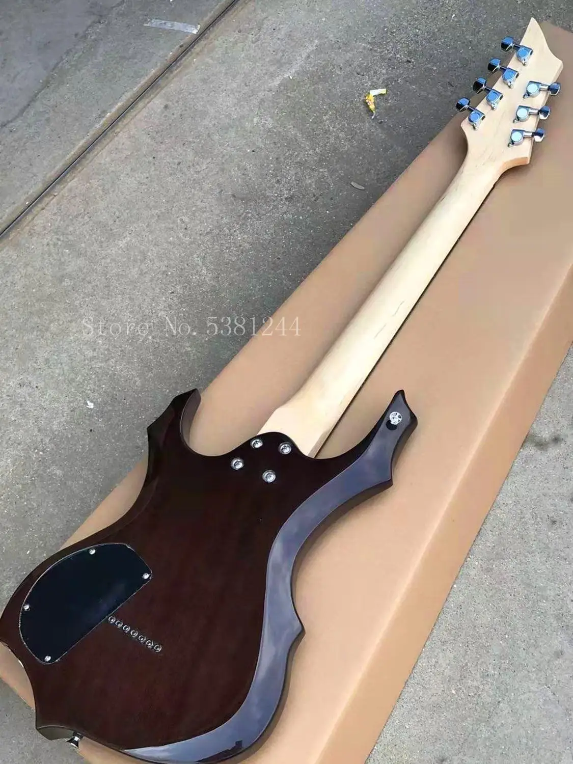Бесплатная доставка V образный вырез 7 струнная электрогитара по индивидуальному