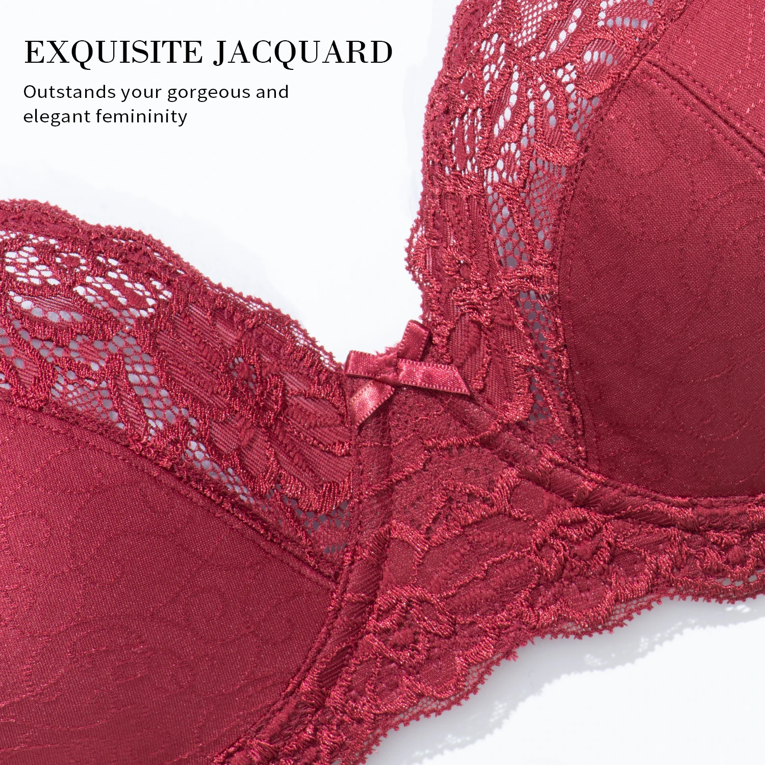 Wingslove Women Non-Padded Underwire Bra Ultra Thin Flora Bralette Push Up Soft Comfor  Lingerie Underwear For Femal