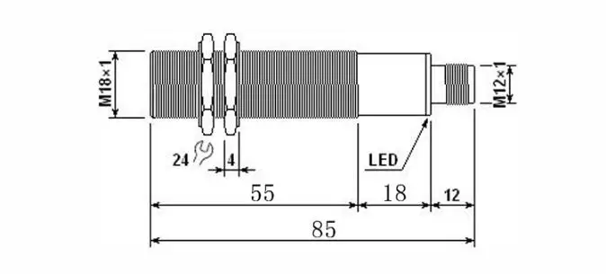 Высокоточный ультразвуковой датчик расстояния M18 аналоговый 0 5 В/0 10 В/1 мА/4 20 мА