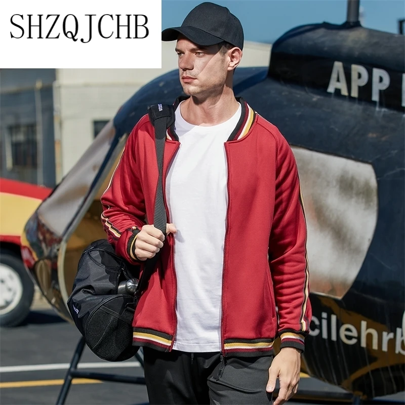 

Winter 2021 Warm Jacket Men Thick Fleece Zipper Hoodie Outwear Coats New Mens Sportswear Casual Sweatshirt Jackets Stripe Solid