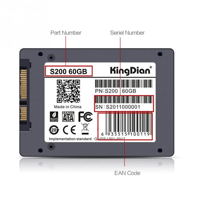 KingDian SSD TLC 32 Гб 60 ГБ 120 240 480 1 ТБ SATA 3 0 2 5 жесткий диск твердотельных дисков