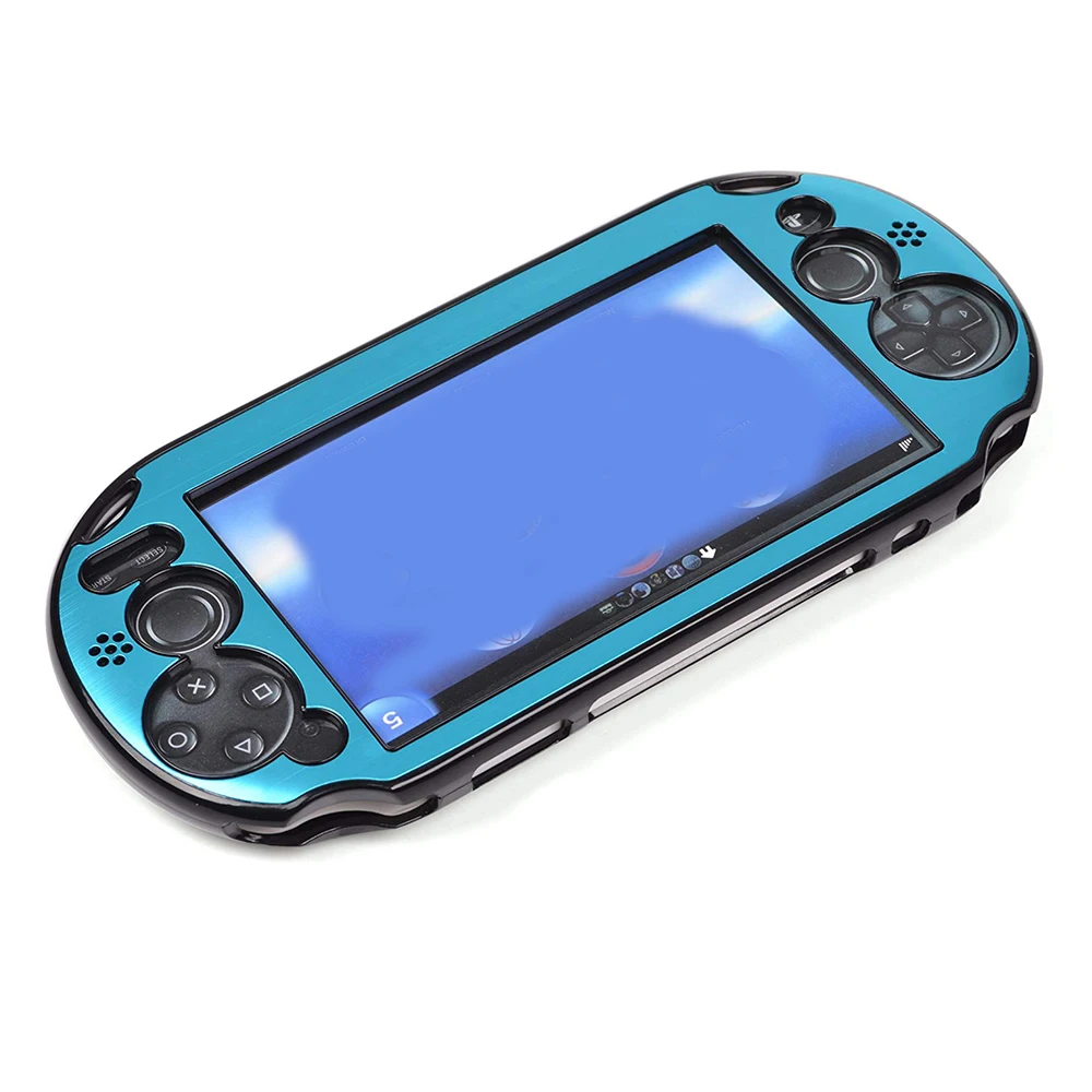 XRHYY Light Blue Aluminum Metallic Protection Hard Case Cover For PlayStation PS VITA 2000 (NOT for vita 1000 series) | Электроника