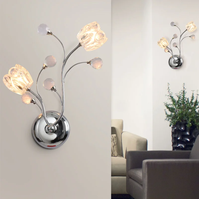 Арт деко Проект Светодиодный настенный светильник прикроватный Хрустальный