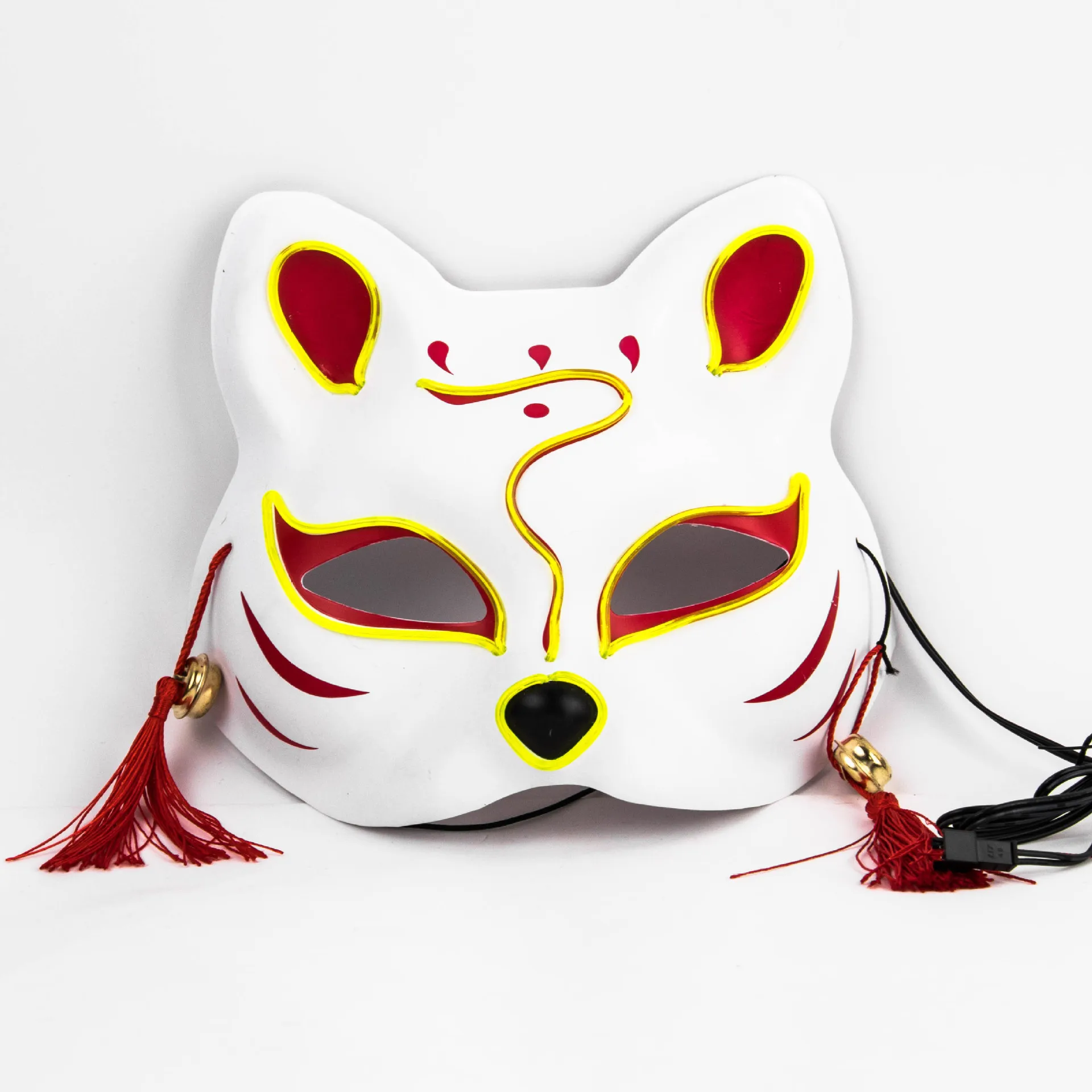 

Halloween party LED glow mask shakes face fluorescent V-word horror atmosphere prop skull full-face man