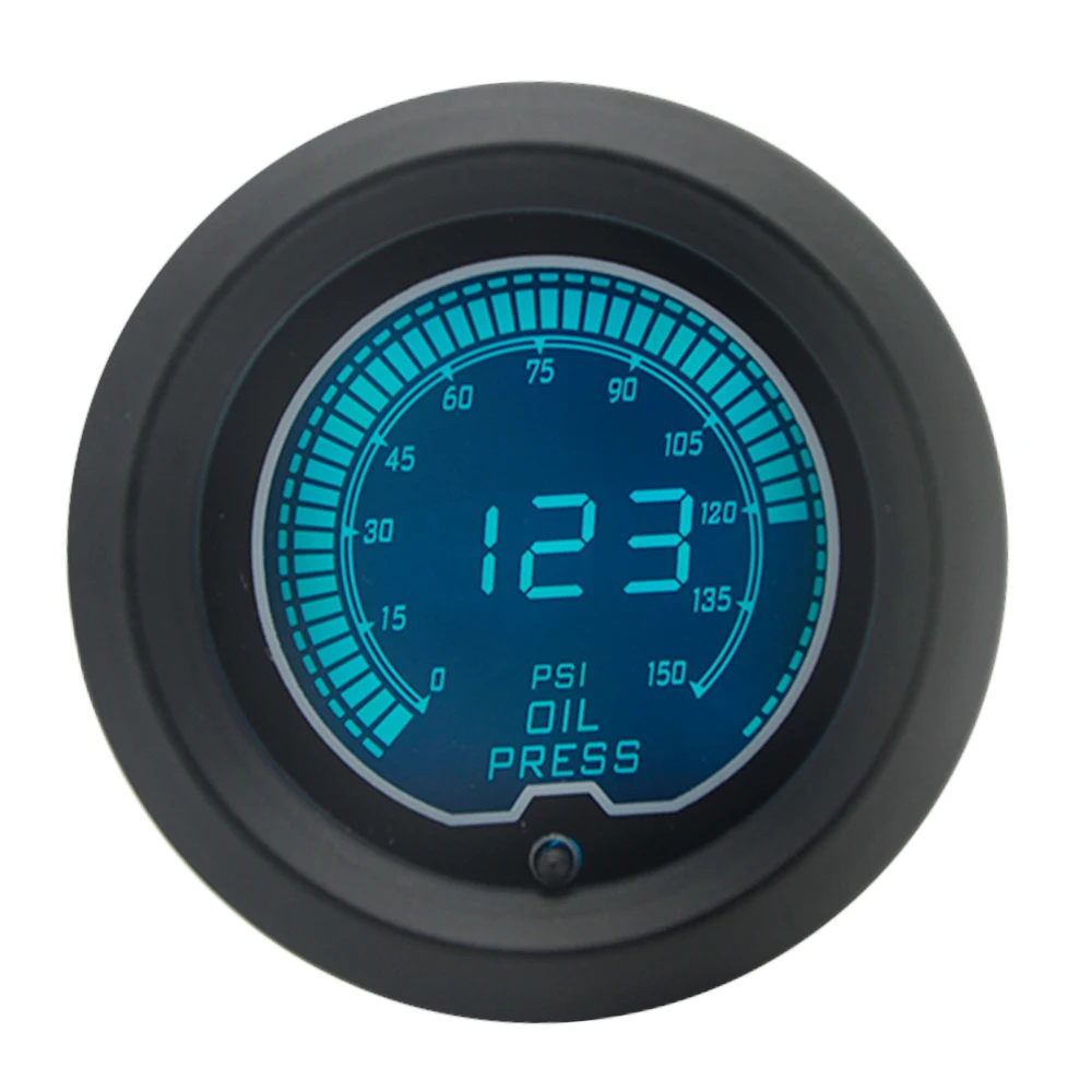 52 мм манометр PSI ЖК цифровой 7 цветной дисплей с датчиком | Автомобили и мотоциклы