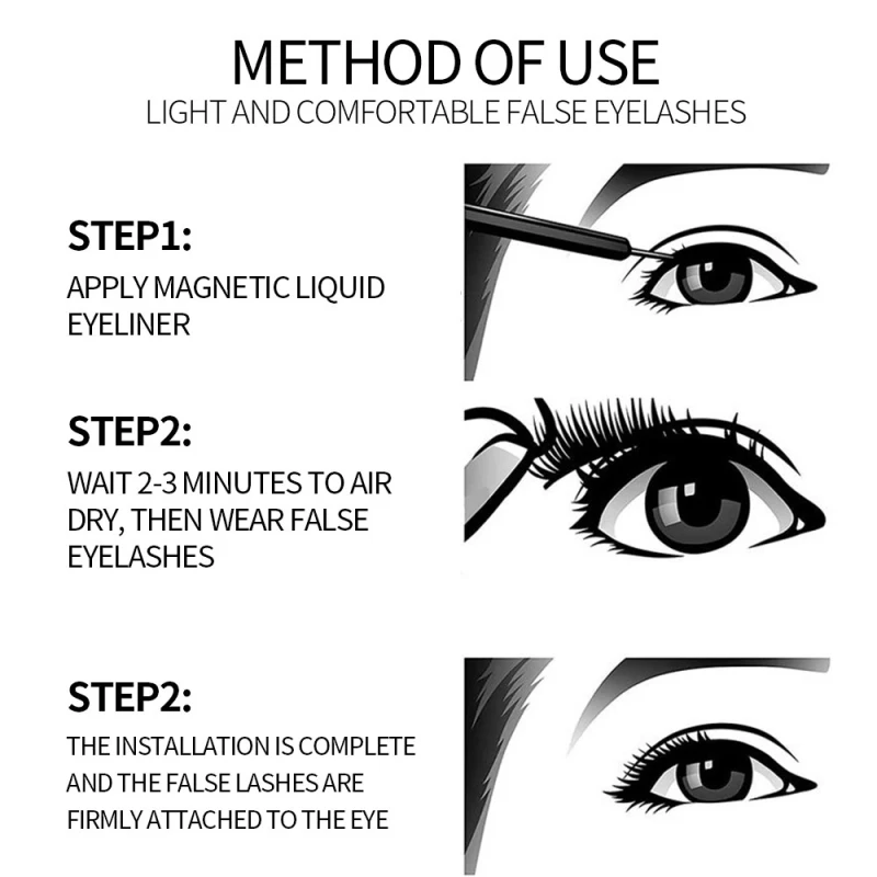 

3 Pairs Magnetic Eyelashes Set With Tweezer Thick 3D Mink Eyelashes Magnetic Eyeliner Reusable False Eyelashes Makeup Tools TSLM