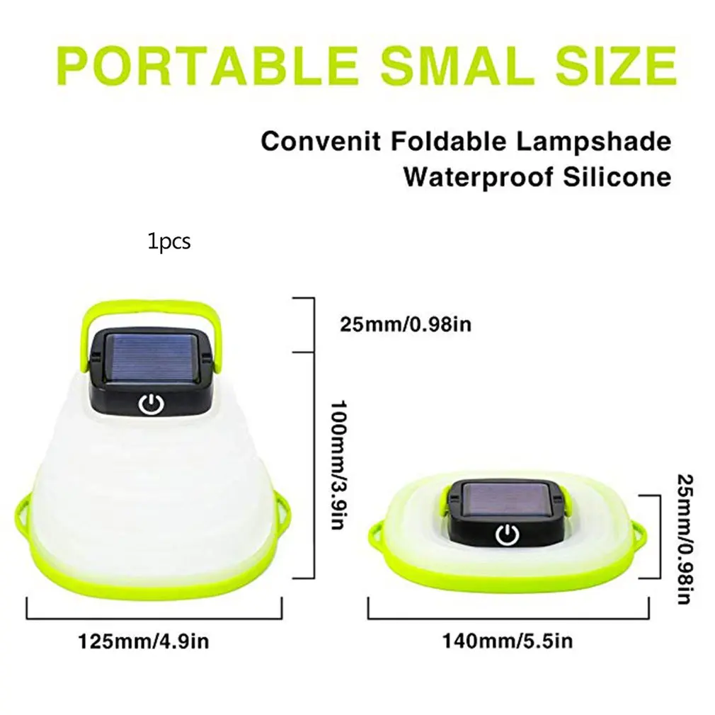 Портативный светодиодный фонарик на солнечной батарее Внешний перезаряжаемый