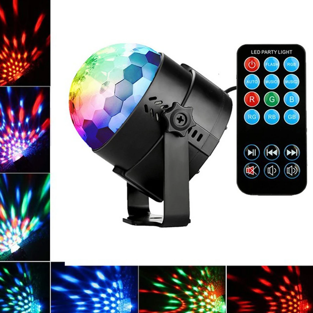 

Led RGB Disco Stage Lights Magic Ball Light Remote Controller DJ KTV Holiday