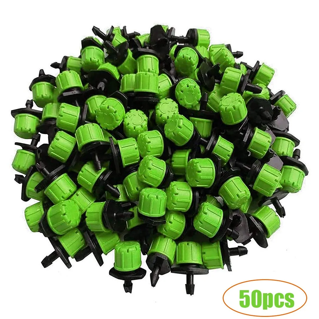 

Lawn Drip Irrigation PP Dripper Sprinkler 50pcs Adjustable Flow For Agriculture
