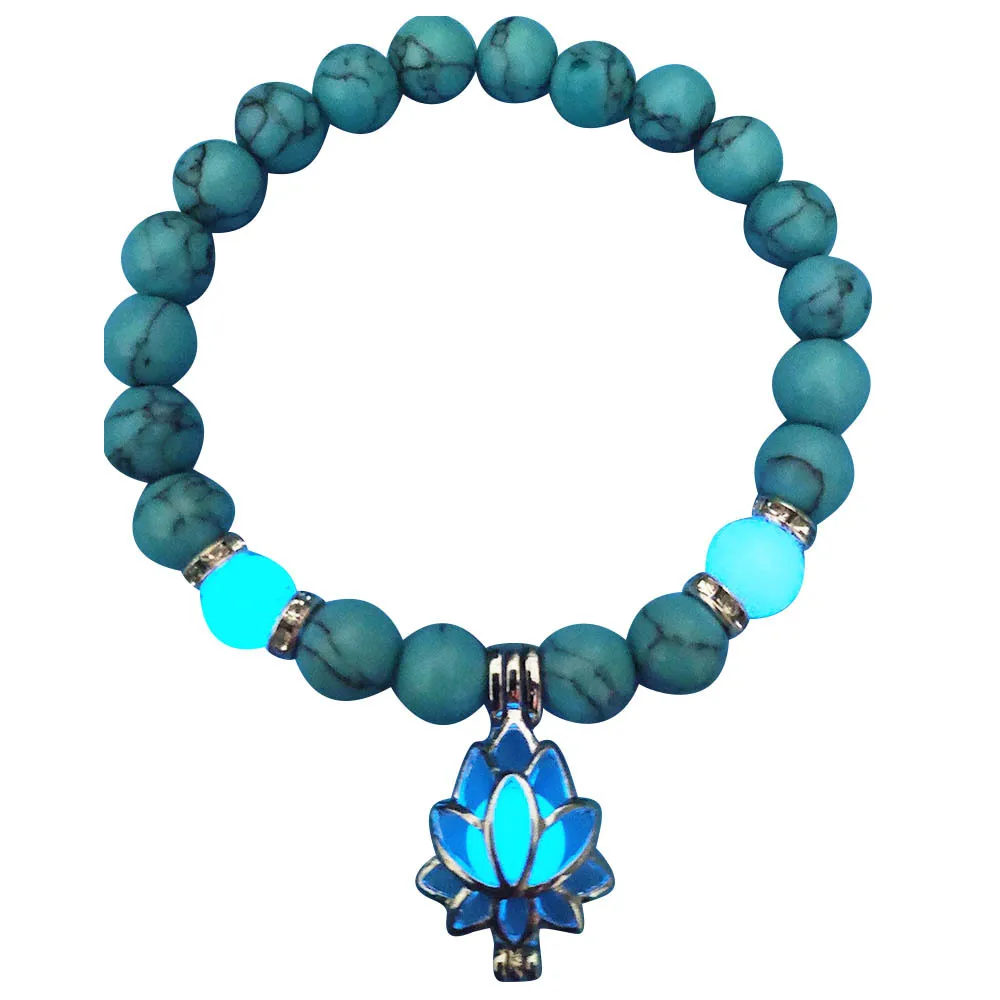 1 шт. браслет люминесцентный светящийся модный в темноте Лотос украшения форме