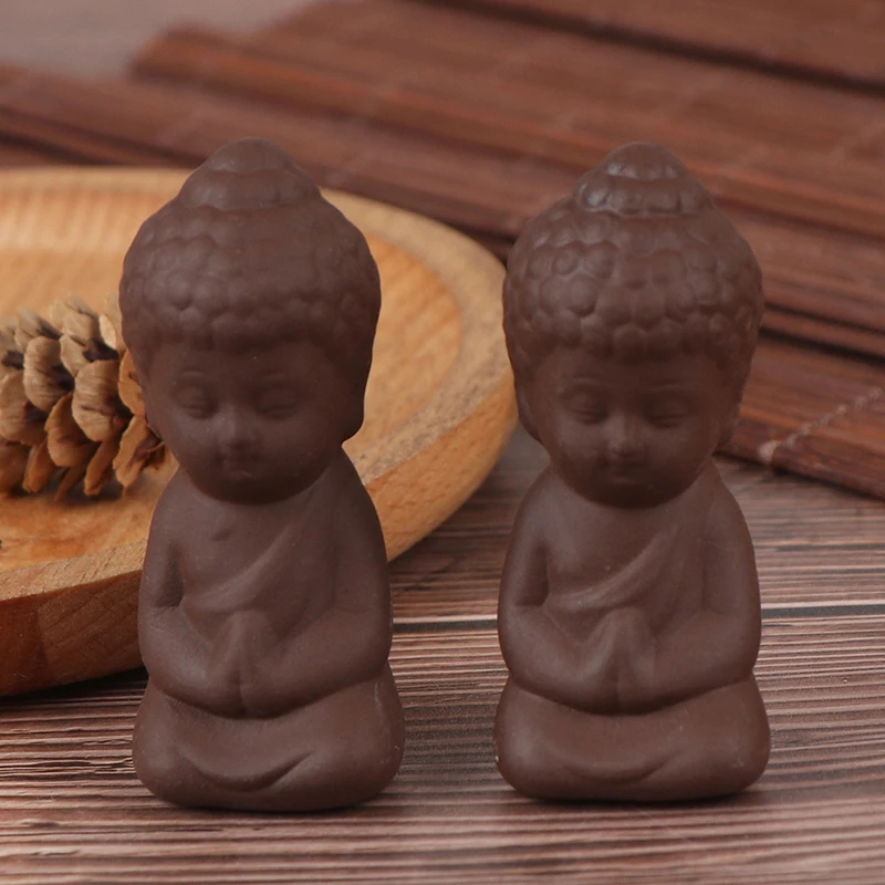 

Mini Ceramic Buddha Statue Figurine Hindu Fengshui Sculpture Meditation Miniatures Zen Garden Home Decor Toy 2.3x2.3x6.1cm