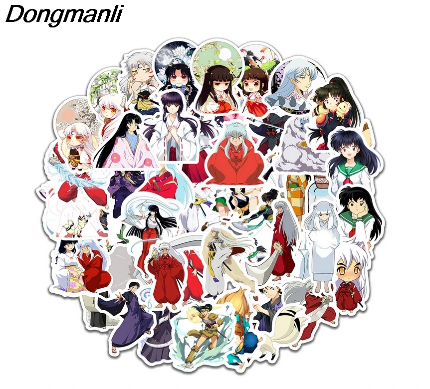 Dongmanli 50 шт./компл. мультфильм аниме Стикеры Водонепроницаемый чемодан ноутбук DIY