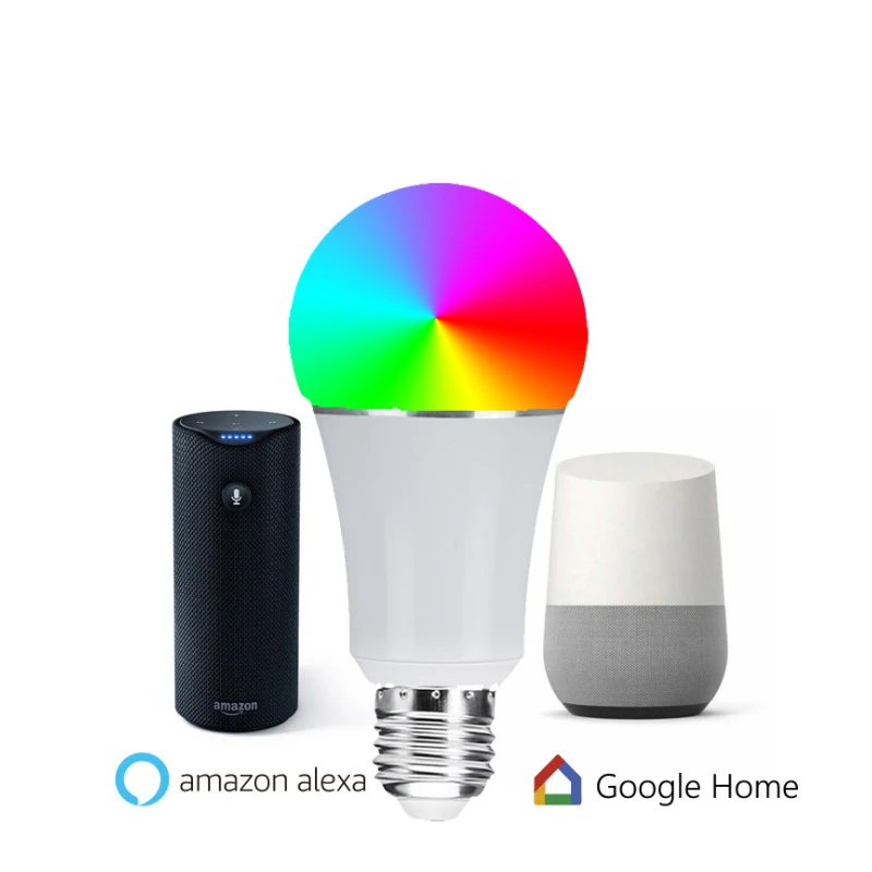Светодиодная лампа 7 Вт светильник WiFi умный RGB Цвет изменение Светильник лампы Alexa