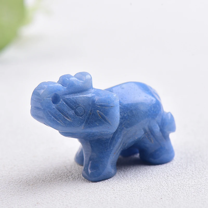 

1PC Natural Stones Elephant Hand Carved Polished Animal Rare Gemstone Mineral Healing Energy Stone Health Home Decor Crafts Gift