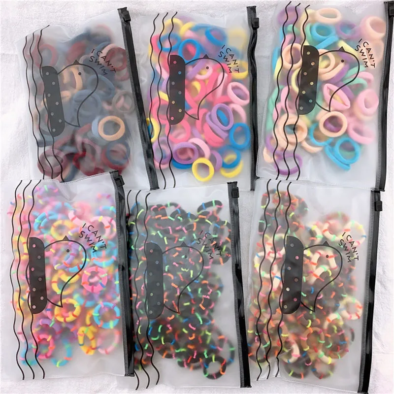 Разноцветные эластичные резинки для волос девочек детские хвоста аксессуары 100