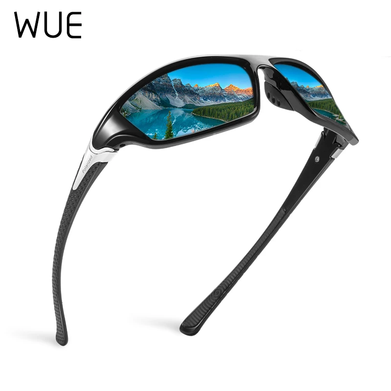 

WUE 100% UV400 Polarised Driving Sun Glasses For Men Stylish Sunglasses Men's Driving Shades Male Sun Glasses Men Goggle