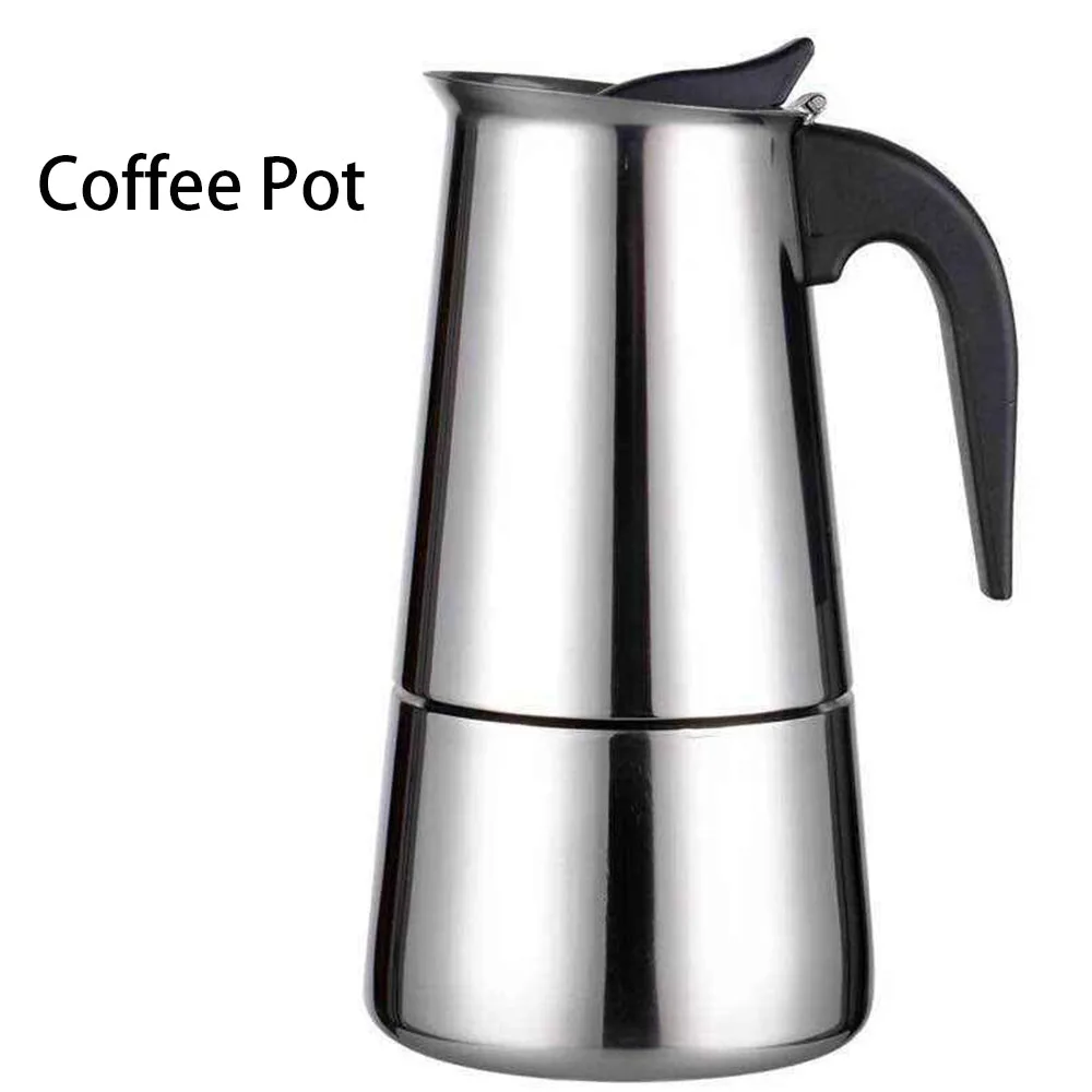 

Кофейник из нержавеющей стали, Кофеварка, кофейник, кофейник для мокко, эспрессо, латте, Перколятор, кофейные инструменты, кофейная плитка д...