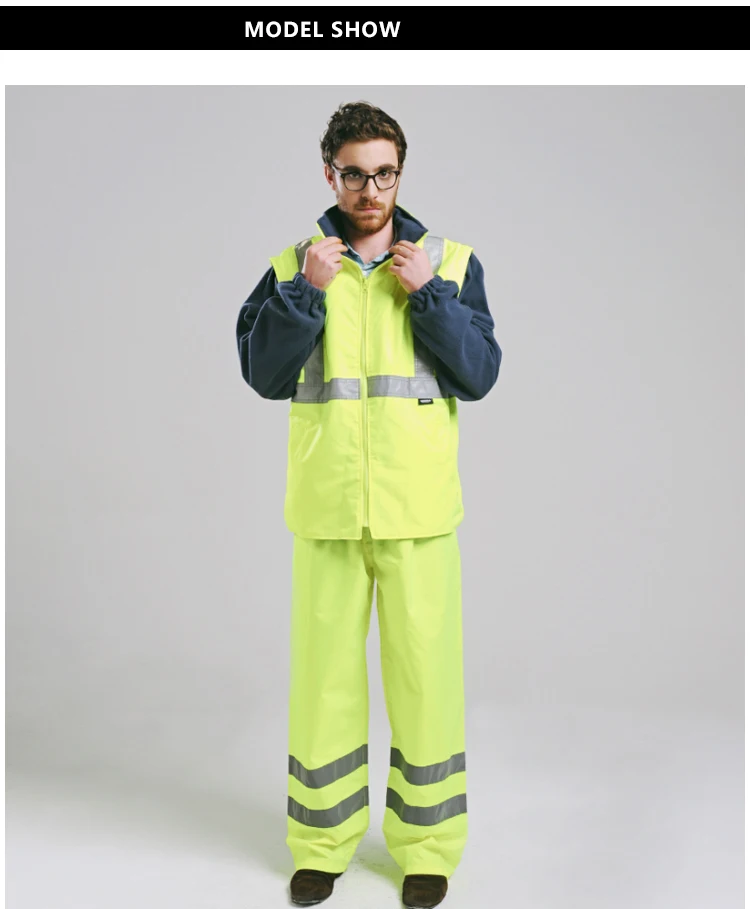 EN471 ANSI/SEA 107 AS/NZS Hi vis водонепроницаемая 5 в 1 куртка со светоотражающей лентой, защитная Рабочая одежда, зимняя куртка