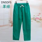 Брюки женские с эластичным поясом, Свободные повседневные штаны из хлопка и льна, зеленые брюки-султанки до щиколотки, на осень