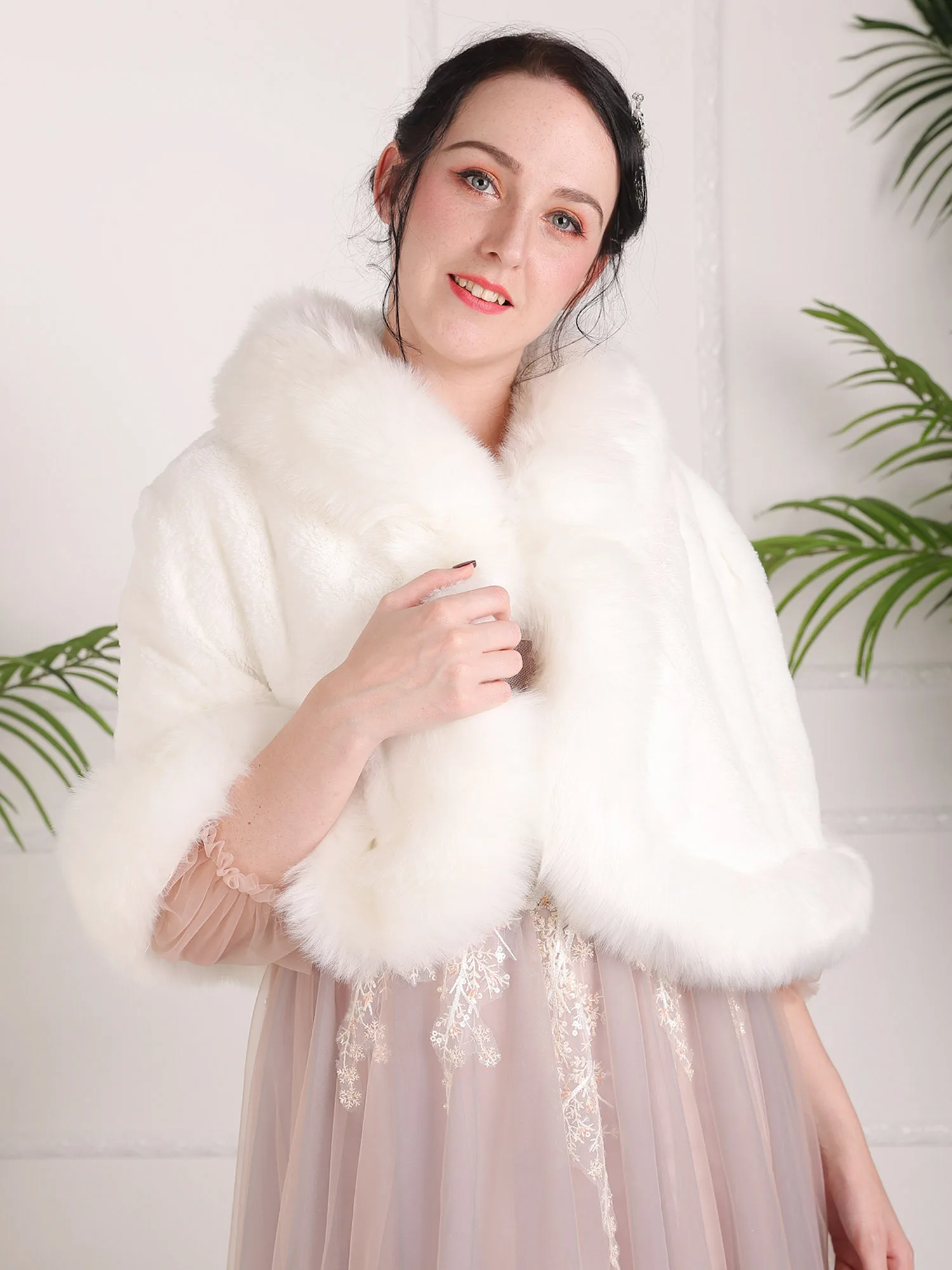 Аристократические зимние чистые элегантные плюшевые теплые удобные меховые