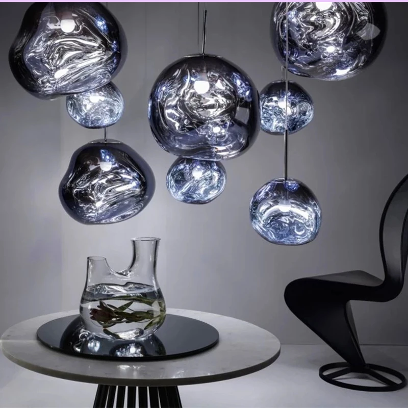 Скандинавская стеклянная люстра из лавы Диксона светодиодный светильник с