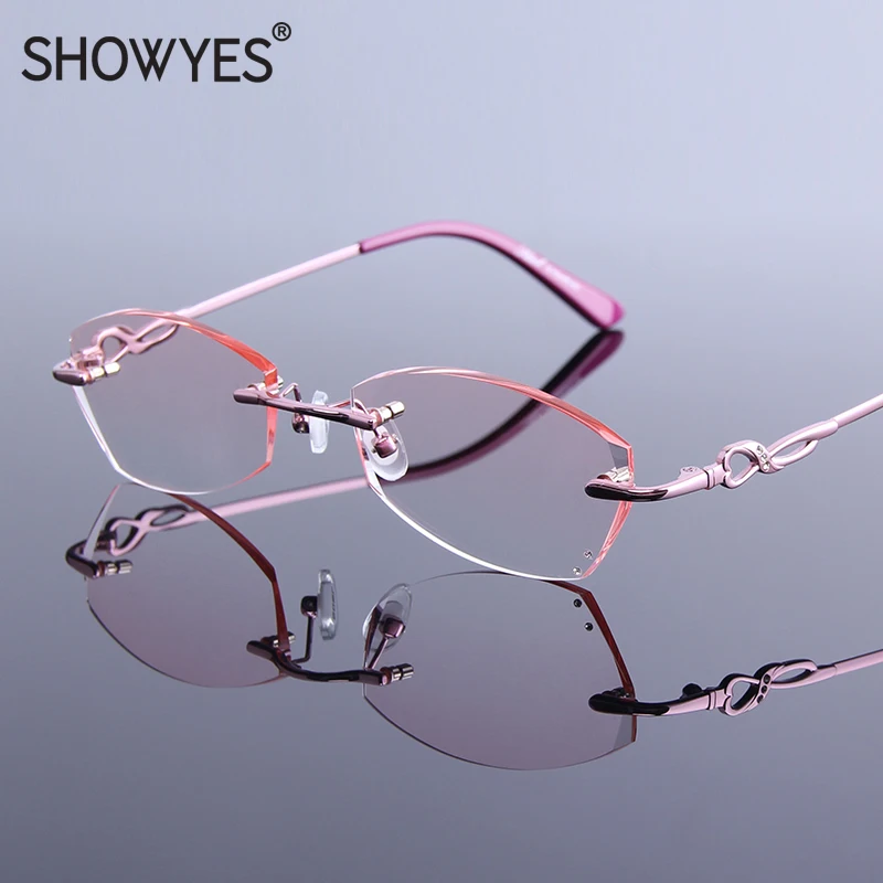 Новые дизайнерские очки для чтения без оправы женские с прозрачными линзами