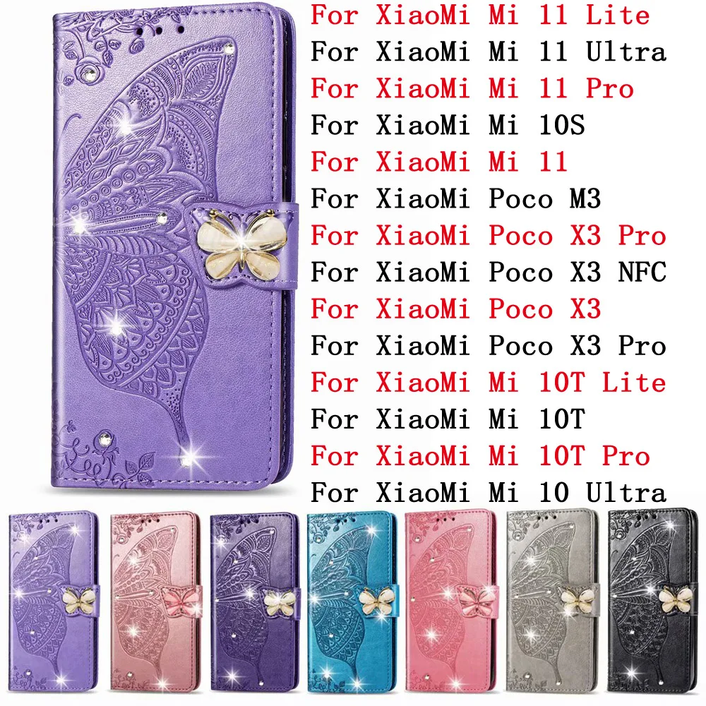 

Sunjolly Leather Case Flip Card Wallet Stand Cover for XiaoMi Mi 11 10T 10 Pro Lite Ultra 10S 10T Poco M3 X3 NFC Pro