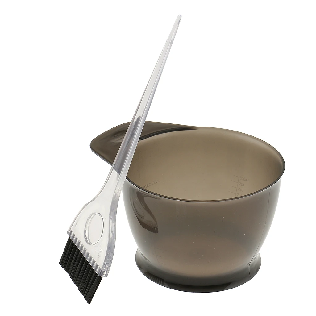 

Hair Dye Coloring Brush and Bowl Kit Tapered Brush Comb Hair Color Tint Bowl