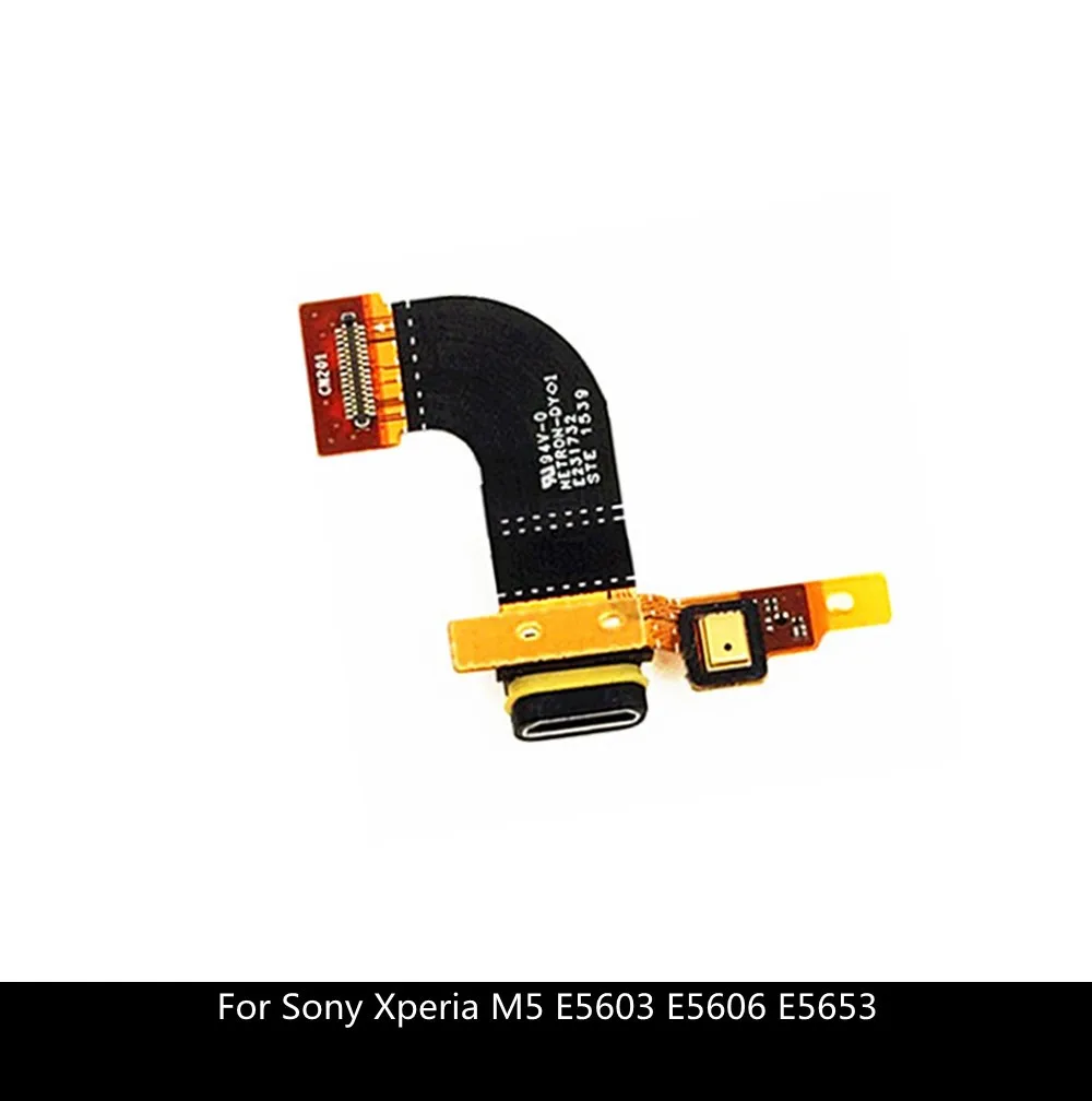 

USB Charging Flex Cable For Sony Xperia M5 E5603 E5606 E5653 with Microphone Mic Repair Parts