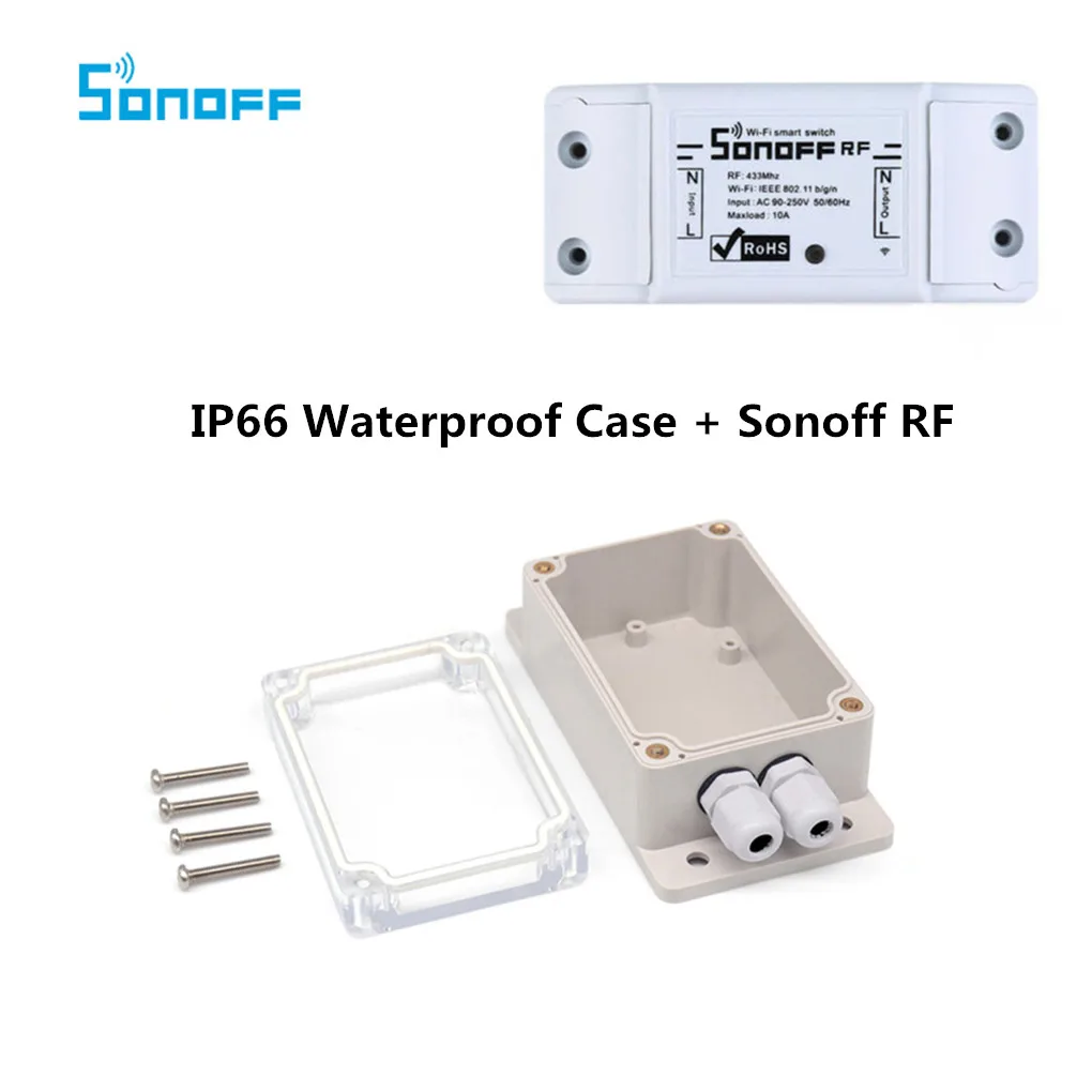 SONOFF IP66 водонепроницаемый чехол для Sonoff Basic Wifi Switch/POW/DUAL/TH16/G1 умный дом