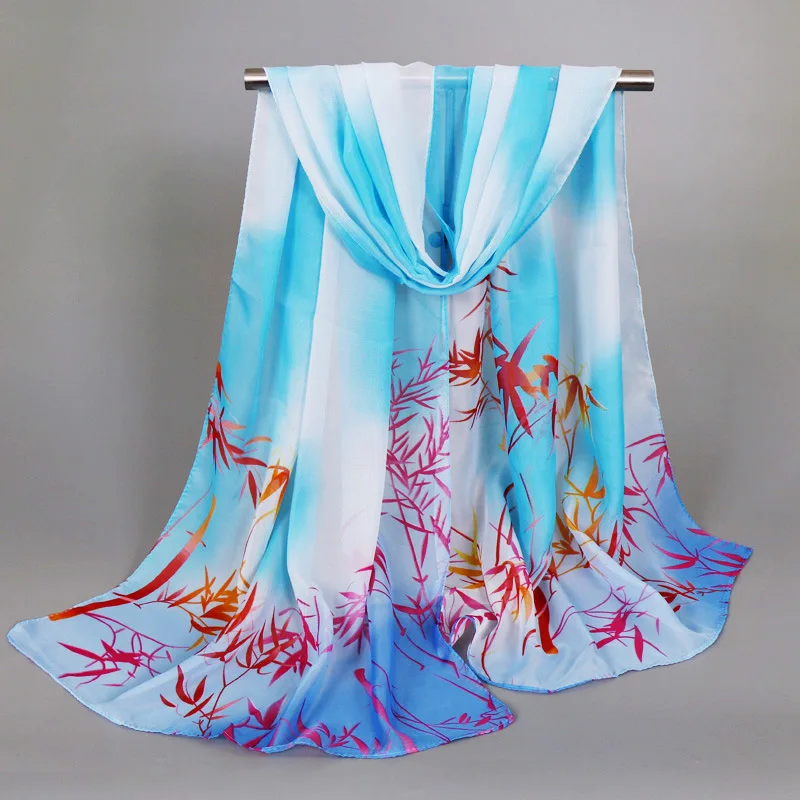 Роскошный брендовый женский шифоновый шелковый шарф модные женские пляжные