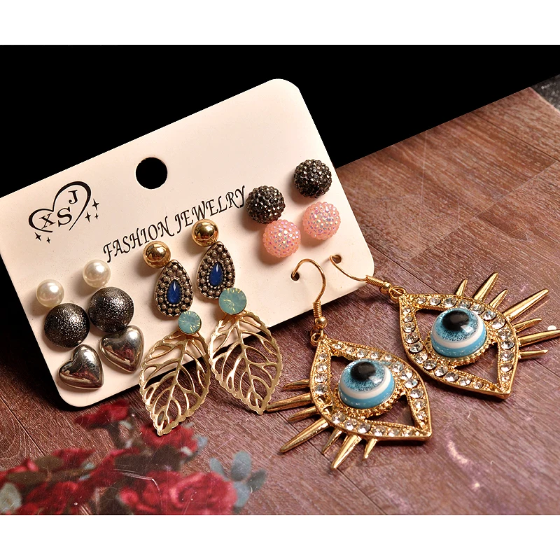 Новые модные женские ювелирные изделия оптом жемчуг/листья/фиолетовые/зеленые