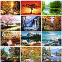 5d diy diamond painting kits for adults children diy handcraft landscape full round with ab drill home decoration custom gift