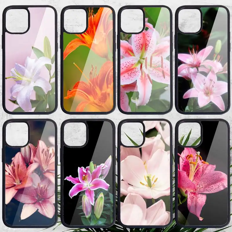 

lily beautiful flower Phone Case PC for iPhone 11 12 pro XS MAX 8 7 6 6S Plus X 5S SE 2020 XR