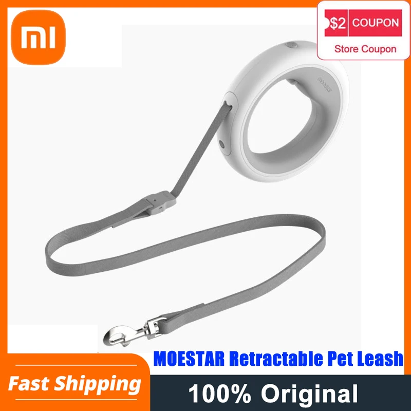 

Xiaomi Mijia Dog Leash MOESTAR UFO Retractable Pet Leash Puppy Dog Collar Dog Seat Belt Rechargeable Anti Lost Traction Rope