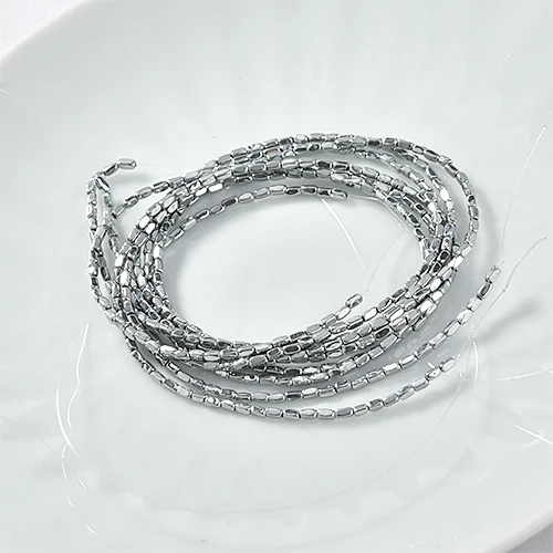 Нестандартные мини рисовые бусины с цветным покрытием прямые браслеты ручной