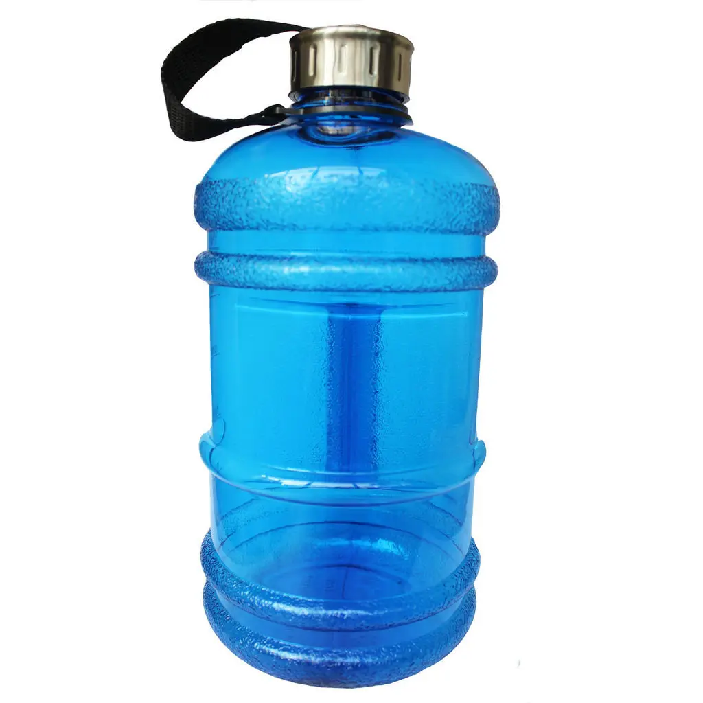 Портативный 2.2L BPA БЕСПЛАТНО пластиковый большой емкости тренажерный зал Спортивная бутылка для воды Открытый Пикник велосипед Кемпинг Велоспорт чайник - Цвет: Синий