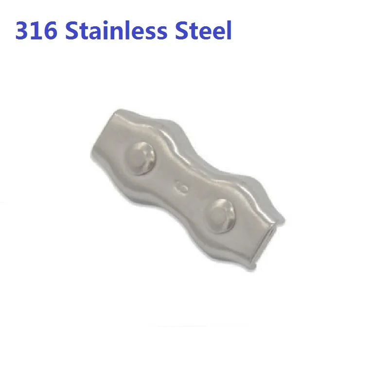 5 шт. дуплексные зажимы для кабелей M2 M3 M4 M5 M6 M8MM 316|wire rope clamps|rope clampsaluminum ferrules |