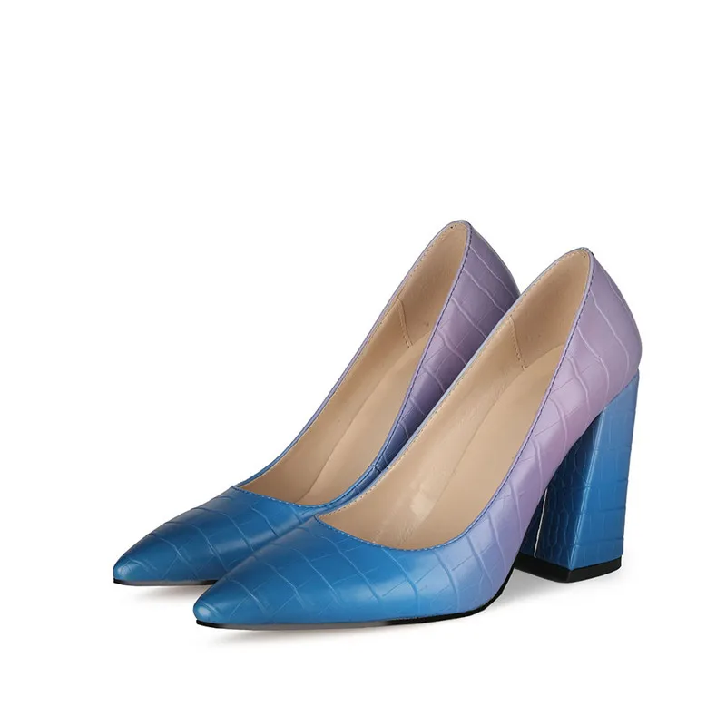 

Ohichiic Fashion Sexy Pointed Toe Pumps Stiletto High Heel 10.5cm Large Size 34-47 Women Shoes Stitching