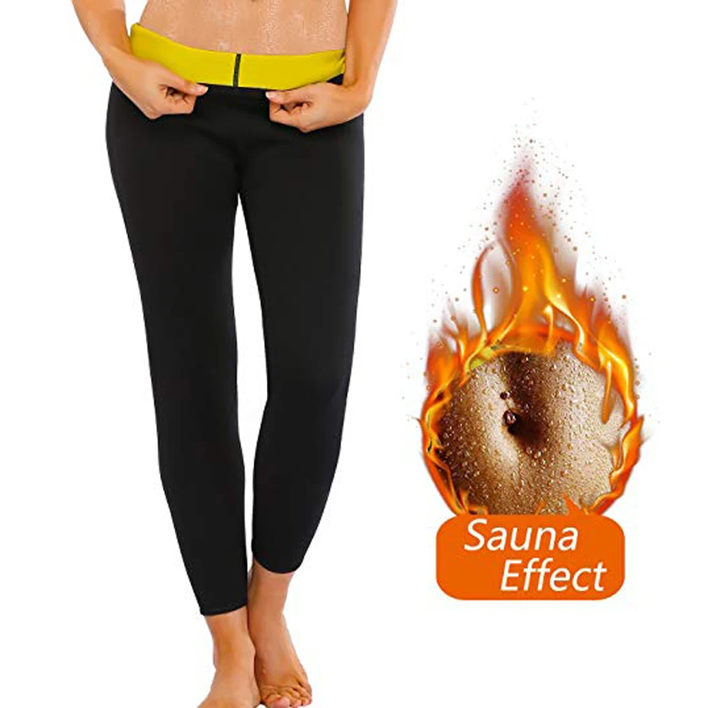 Женские брюки для похудения длиной до щиколотки сауны термо неопрен пот стрейч