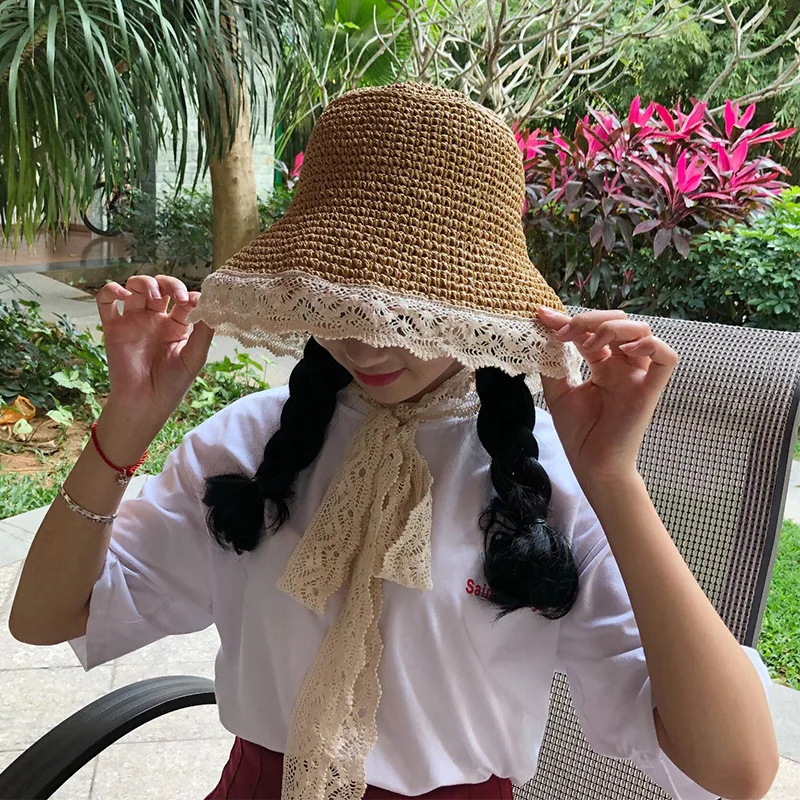 

Brand New Spring Summer Visors Cap Foldable Wide Large Brim Sun Hat Beach Hats for Women Straw Hat AD0389