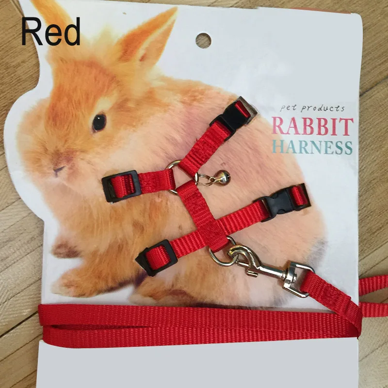 

Pet Rabbit Soft Harness Leash Adjustable Bunny Traction Rope for Running Walking Hot Sale Collars Harnesses Leashes