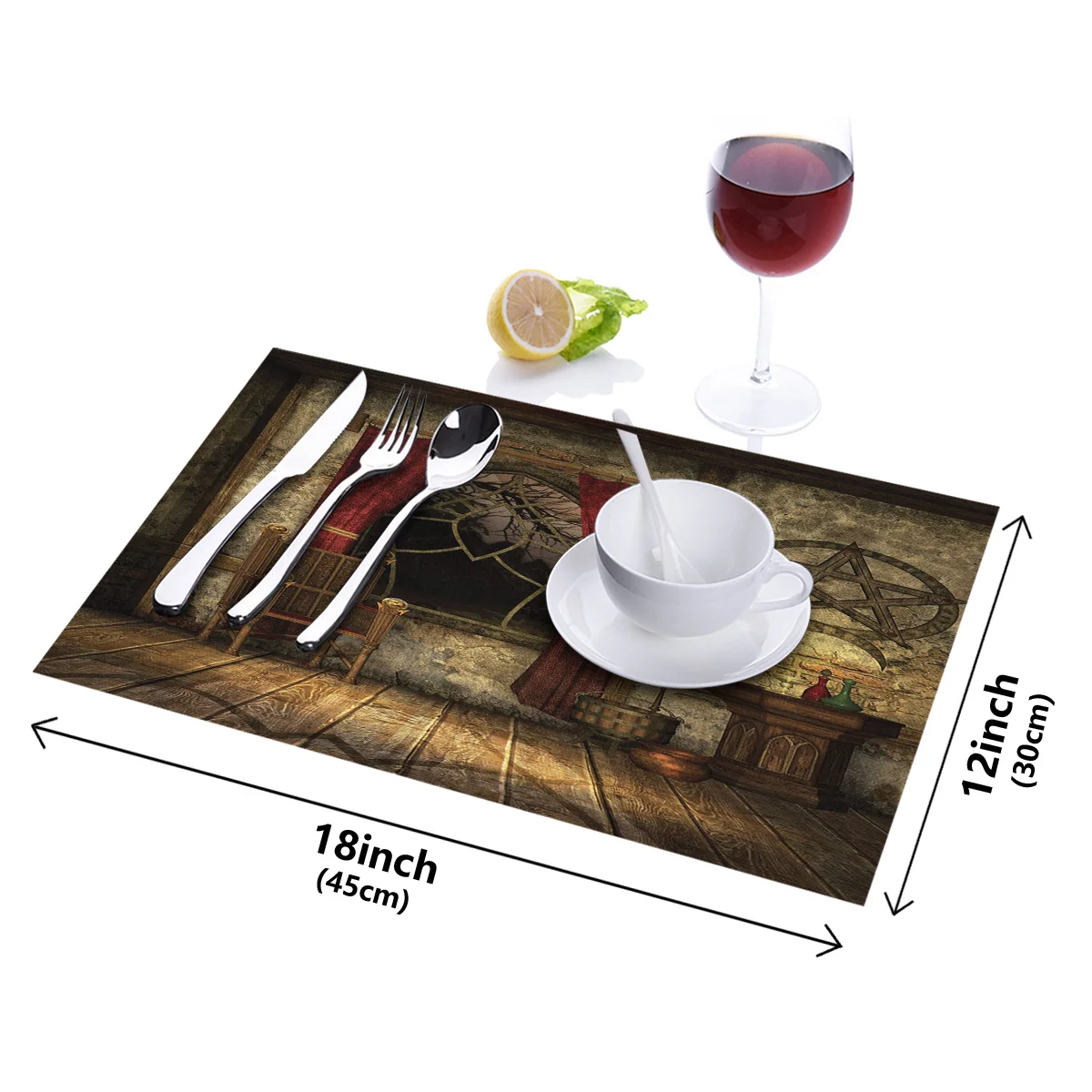 4 6 штук в партии комплект Коврики на стол Ретро Дом таинственный ведьма Магия