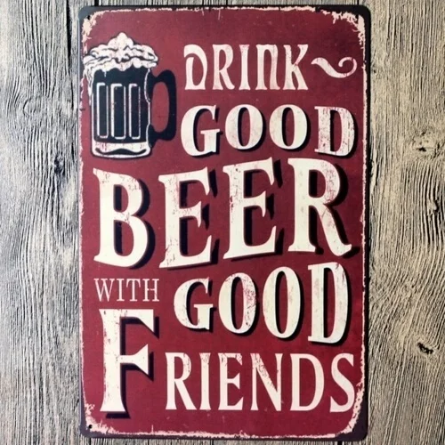 

Tin Sign Vintage Retro Metal Poster Bar Pub Wall Decor Drink Good Beer Wine Decor 20x30CM(Visit Our Store, More Products!!!)