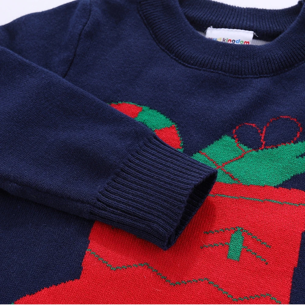 

Mudkingdom Toddler Boys Girls Sweaters Christmas Socks Long-sleeved Sweater Pullover