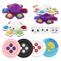 z20 fidget toys autism stress relief silicone interactive flip octopus change faces spinner push pop bubble toy for spinners
